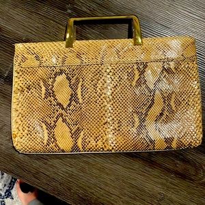 Marcel  skin clutch gold EUC